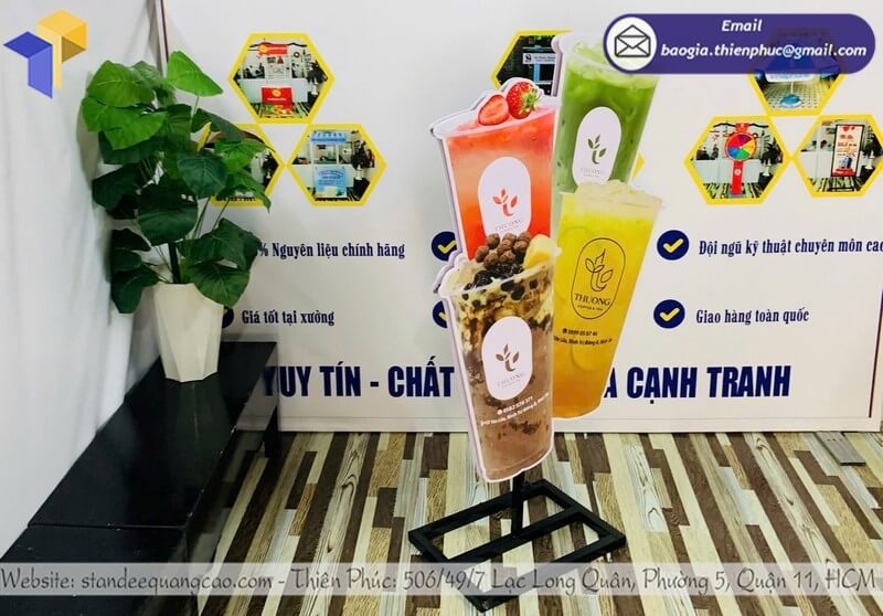 mô hình mockup trà sữa 3D giá rẻ Đà Lạt