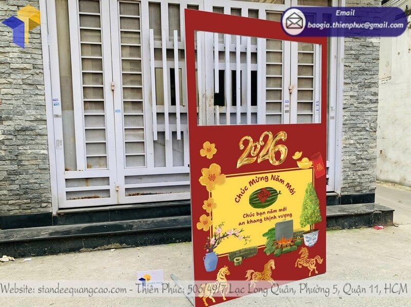 Thiết kế mẫu khung chụp hình formex dịp Tết đẹp gia công theo yêu cầu TTTM