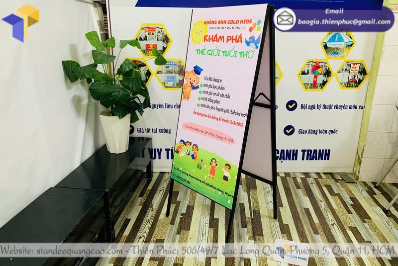Bảng chữ A dựng ngoài trời bền chắc chắn