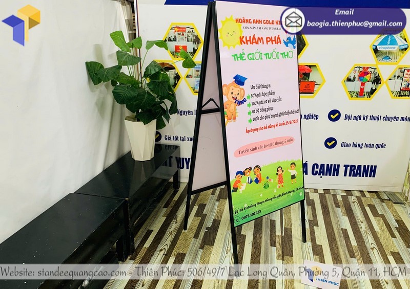 Bảng chữ A dựng ngoài trời khung sắt bền đẹp, chống gỉ