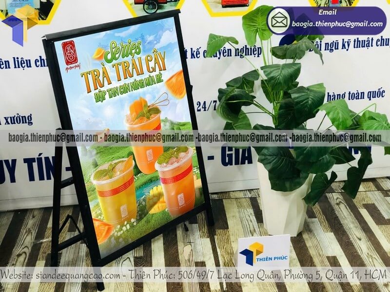 Bảng đèn led siêu mỏng 1 mặt quảng cáo cho cửa hàng trang trí cửa tiệm kinh doanh