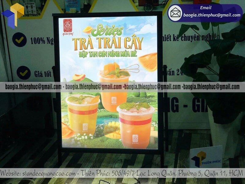 Bảng đèn led siêu mỏng 1 mặt quảng cáo cho cửa hàng