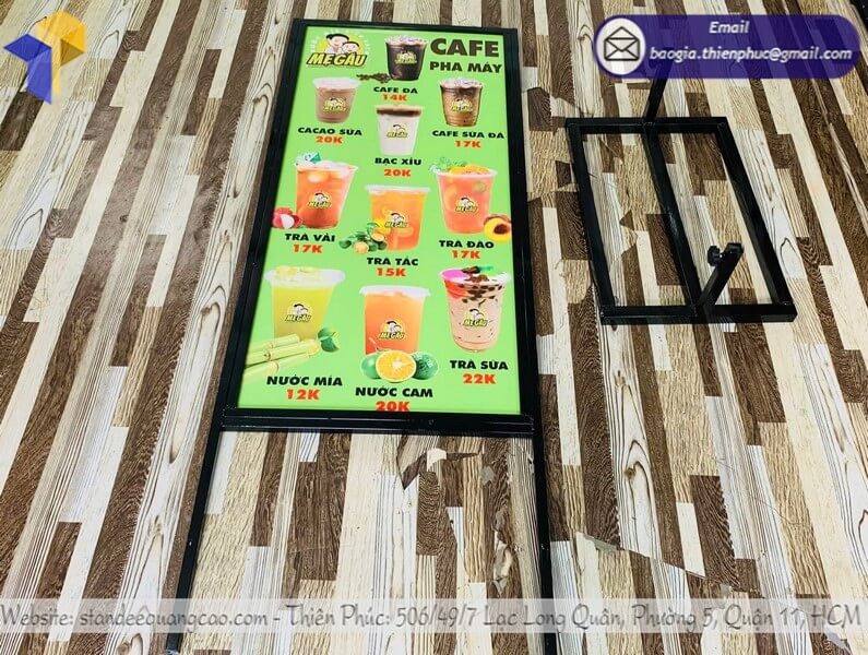 bảng đứng quảng cáo quán cafe take away