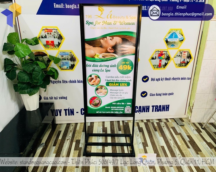 bảng giá standee sắt 2 mặt Đà Nẵng