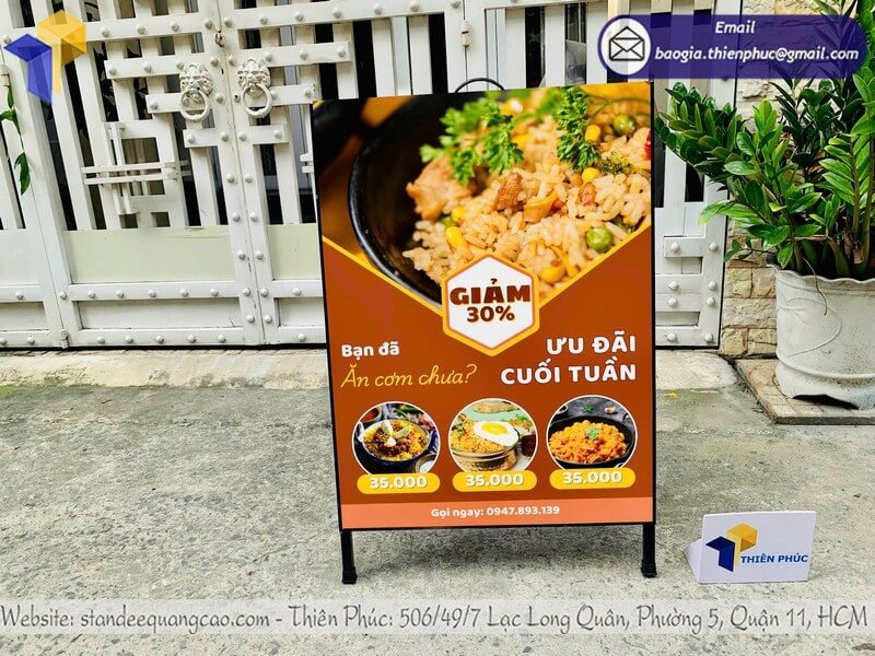 Mẫu bảng quảng cáo chữ A gấp gọn được sản xuất trực tiếp tại xưởng