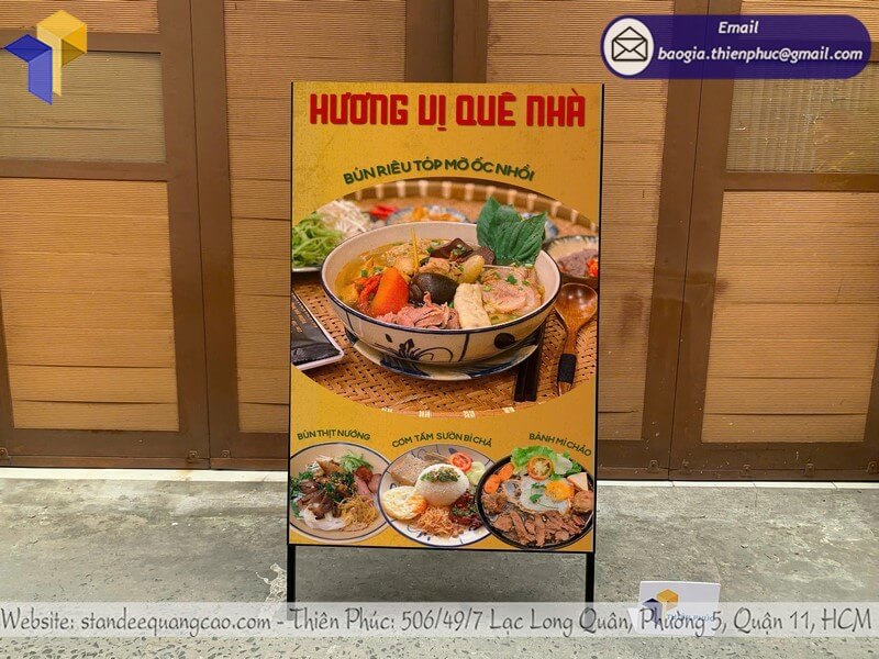 Bảng Standee gấp chữ A 2 mặt