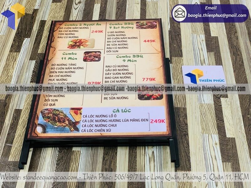 Bảng standee khung sắt quảng cáo di động in 1 mặt ở Hà Nội HCM giá rẻ nhất