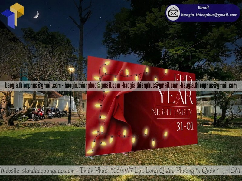 Báo giá backdrop ngoài trời di động khổ lớn cho sự kiện rẻ đặt hàng xe mẫu thực tế khung bạt