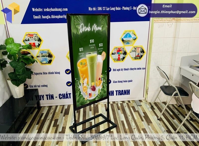 báo giá bảng hiệu đứng 2 mặt HCM tháng 7 2025