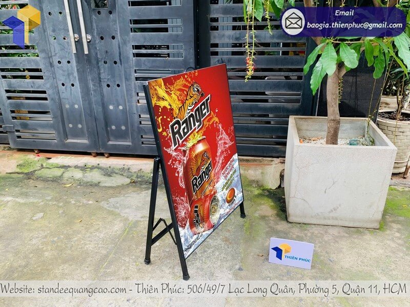 Báo giá bảng standee 1 mặt di động ngoài trời  chống nước