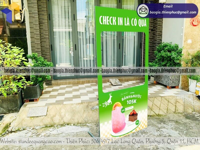 Báo giá khung check in lắp ráp bằng formex rẻ ngân sách vừa phải mà vẫn nổi bật