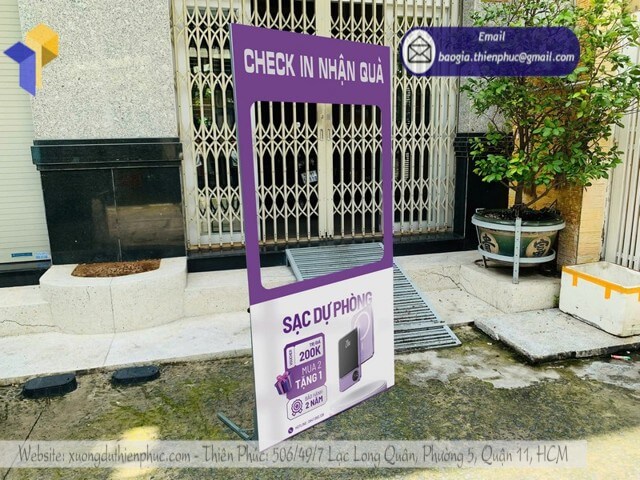 bảng giá khung check in sự kiện HCM 2025