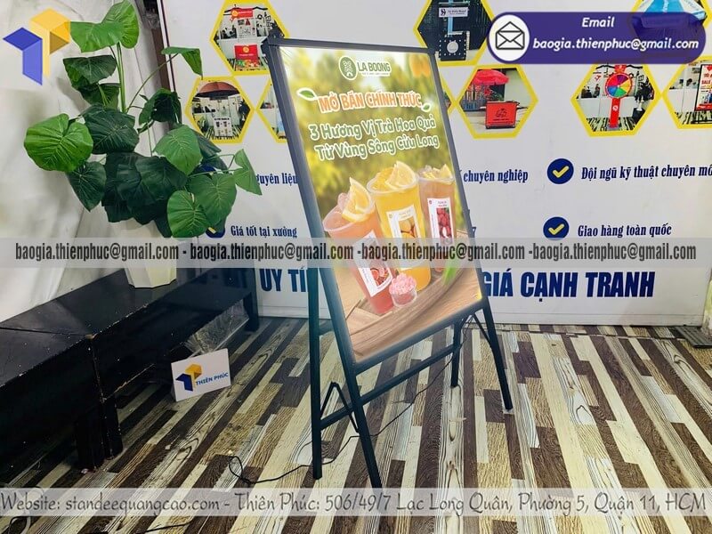 Báo giá Khung tranh điện quảng cáo siêu mỏng 1 mặt gia công số lượng lớn cho chuỗi cửa hàng