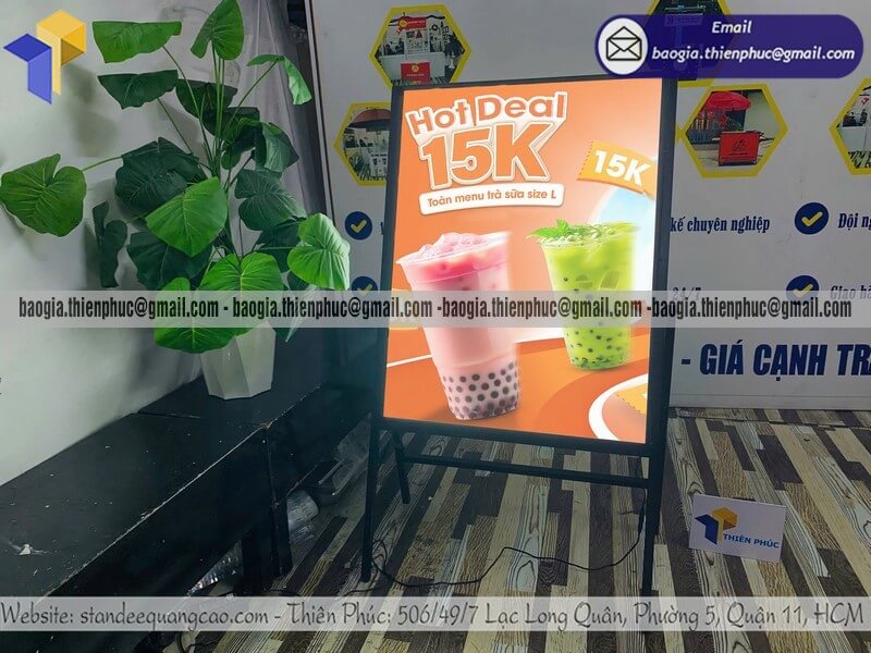 Báo giá khung tranh điện siêu mỏng quảng cáo cho cửa hàng