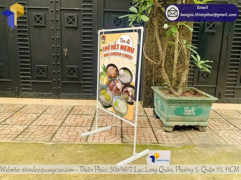 Báo giá khung treo banner quảng cáo 2 mặt chống gió ngoài trời