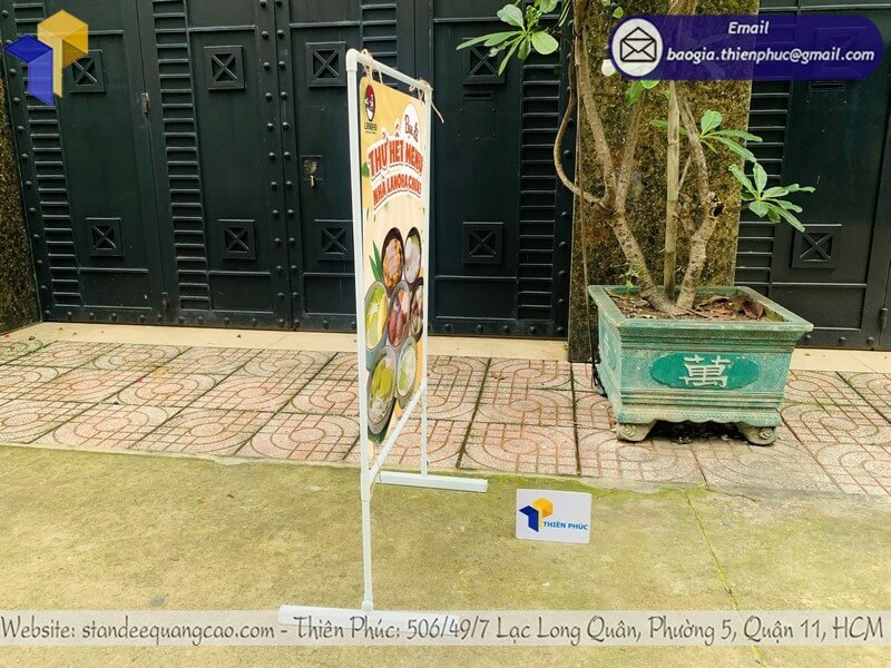 Báo giá khung treo banner quảng cáo 2 mặt  hiển thị rộng