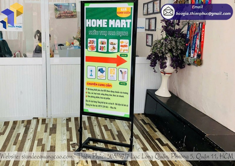 báo giá in standee 2 mặt tại tphcm - nha trang