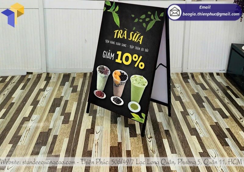 báo giá standee chữ A 2 mặt quảng cáo HCM