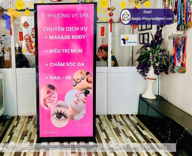 báo giá standee đứng quảng cáo 2 mặt Thủ Đức TPHCM