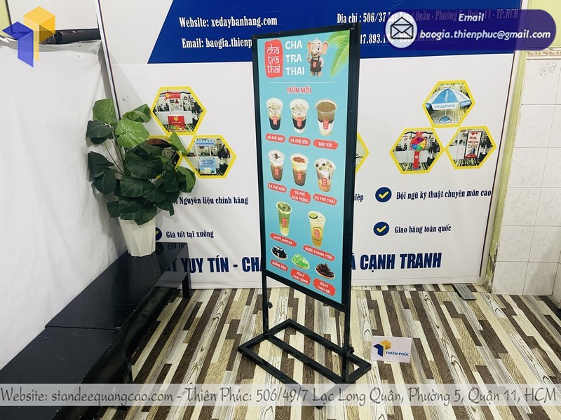 báo giá standee khung sắt 2 mặt TPHCM