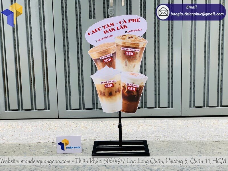 Báo giá standee mô hình quảng cáo đồ uống in 3D rẻ