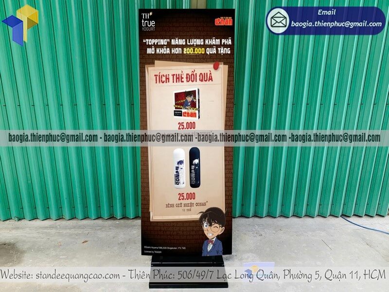 Báo giá standee quảng cáo 1 mặt lắp ráp chịu gió