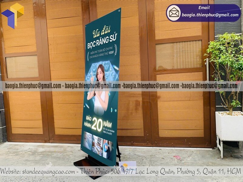 Báo giá standee treo quảng cáo in một mặt lắp ráp cho mọi đối tượng kinh doanh nhỏ lẻ