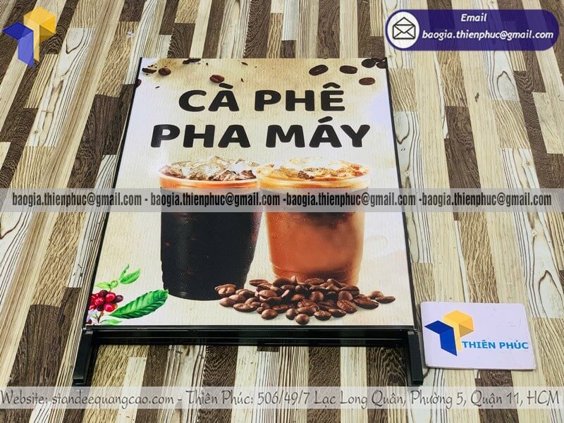 Biển hiệu A khung sắt gấp gọn cho quán cafe vỉa hè hút mắt khách giá rẻ 500k plus