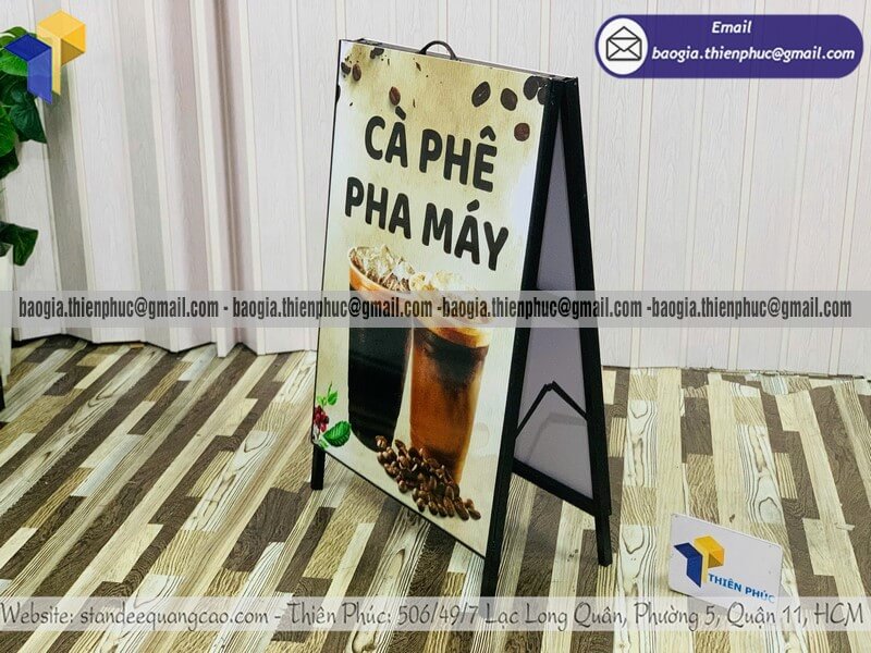 Biển hiệu A khung sắt gấp gọn cho quán cafe vỉa hè từ 500k đến 1tr bán tại xưởng Việt Nam