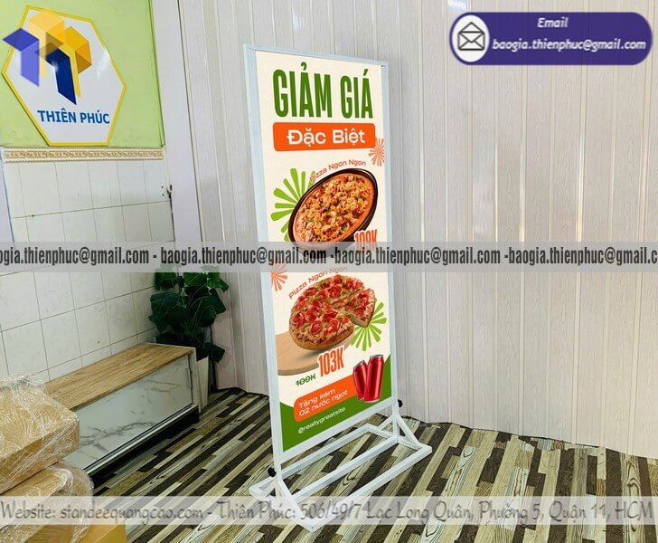 Biển hiệu khung sắt di động bán hàng ngoài phố lề đường tăng khách siêu nhanh