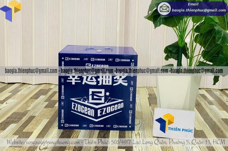 Đặt in hòm bỏ phiếu lấy ý kiến khách hàng bằng mica Đặt in hòm bỏ phiếu lấy ý kiến khách hàng bằng mica