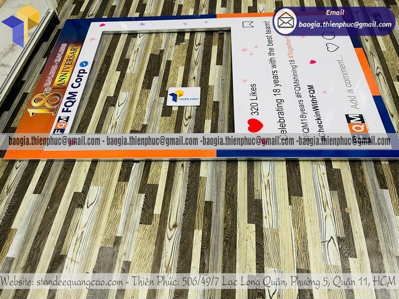 Đặt làm khung check in di động fomex cho sự kiện thiết kế chuẩn brand theo concept