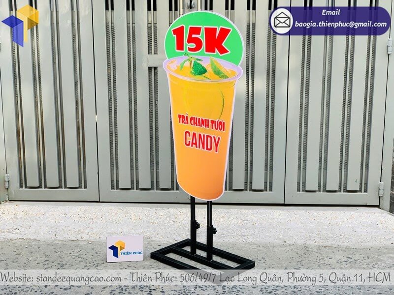 Đặt làm mẫu standee mô hình quảng cáo ly nước in 3D giá rẻ điểm bán tại TPHCM