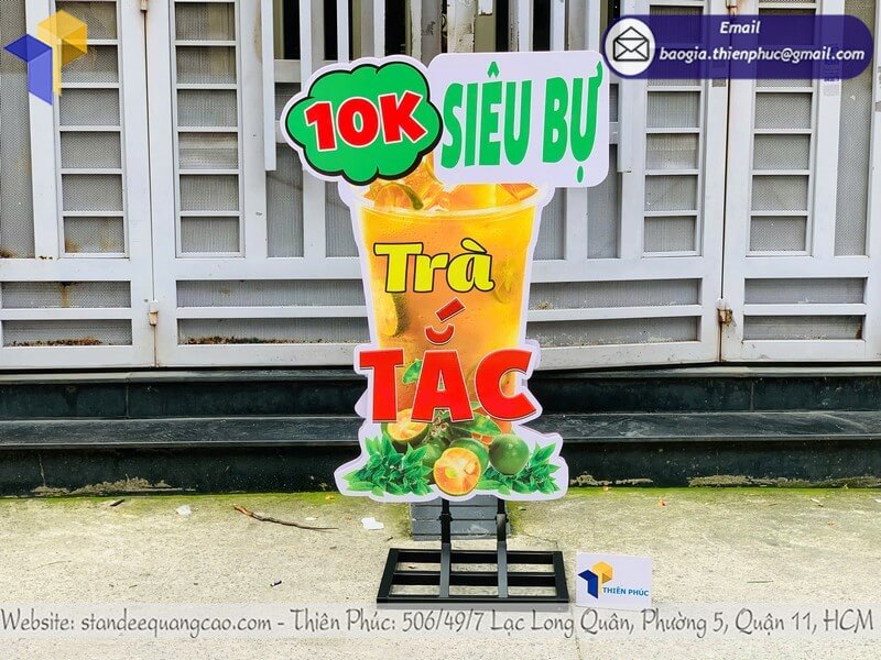 Đặt làm standee mô hình mockup ly nước in 3D tăng nhận diện cafe