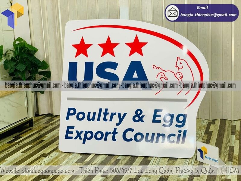 Đặt làm standee mô hình sản phẩm nhỏ 1 mặt cho sự kiện