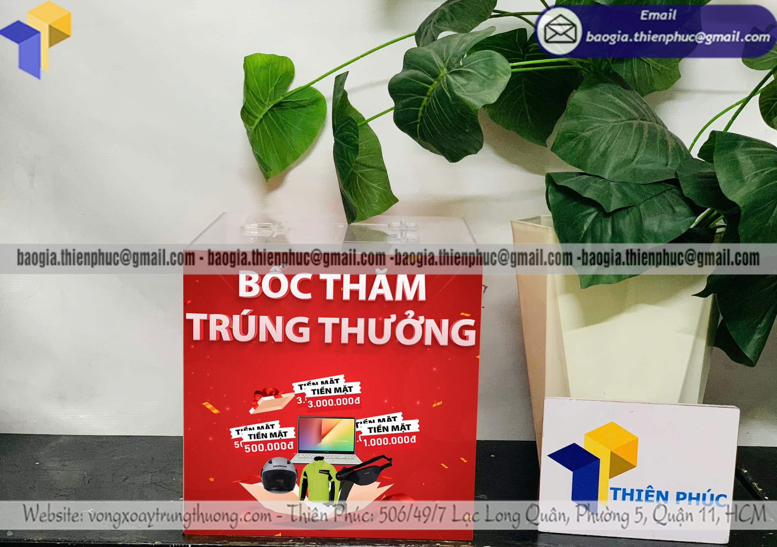Đặt mẫu hòm bỏ phiếu mica khuyến mãi event phù hợp cửa hàng ngân hàng trường học