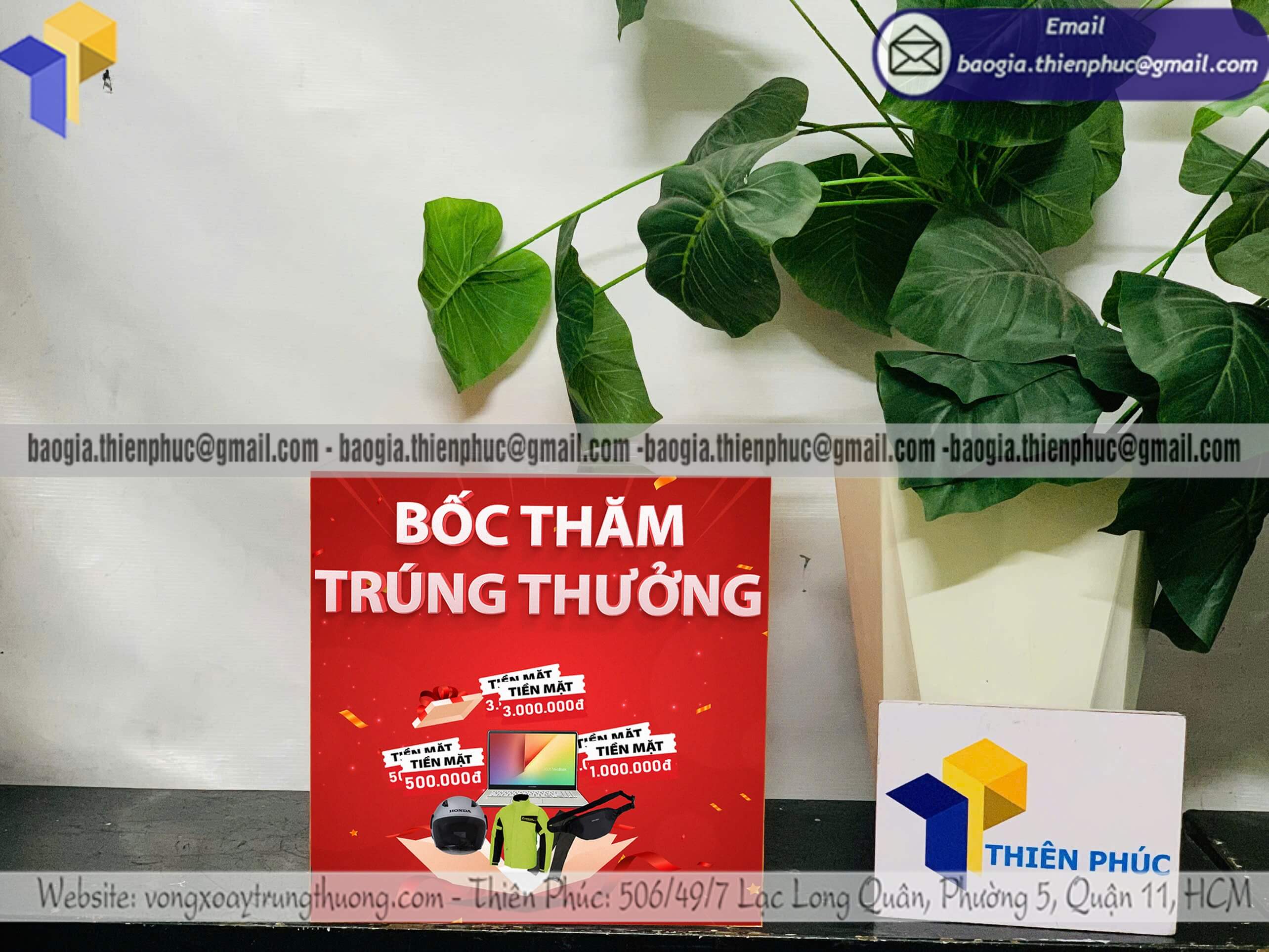 Đặt mẫu hòm bỏ phiếu mica khuyến mãi event