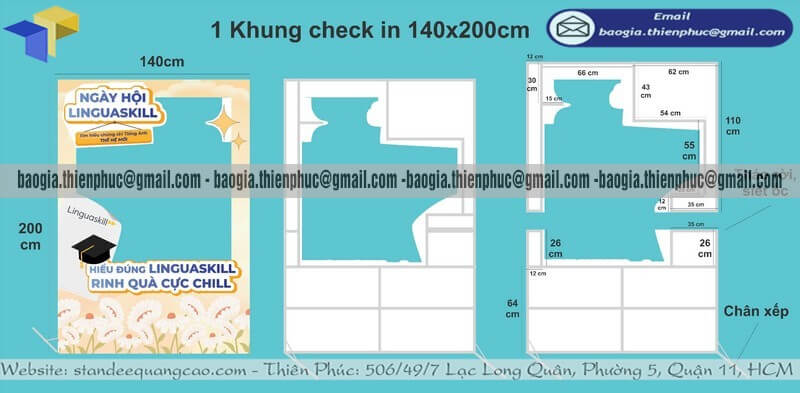Đặt mẫu khung check in bằng formex cho trường học sử dụng trong hội thảo sự kiện văn nghệ