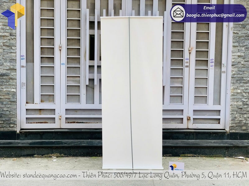 Đặt mua standee banner kéo cuốn nhôm quảng cáo rẻ hiện đại dành cho cửa hàng