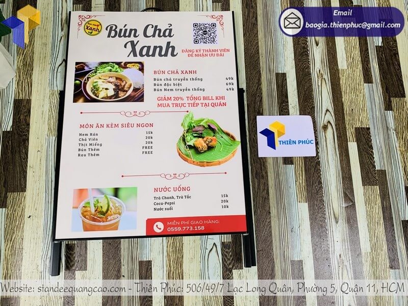 Dịch vụ in standee khung sắt chất lượng cao giao hàng nhanh