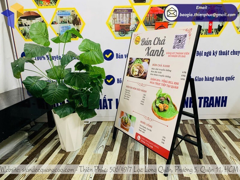 Dịch vụ in standee khung sắt tại tphcm giá cạnh tranh