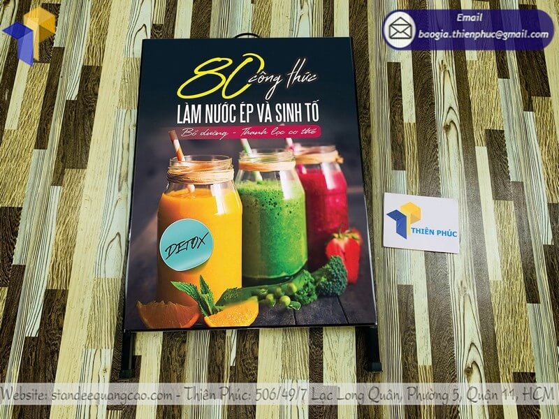 Giá bảng standee A in 2 mặt quảng cáo ngoài trời giá rẻ 1 mức giá dành cho cafe trà sữa