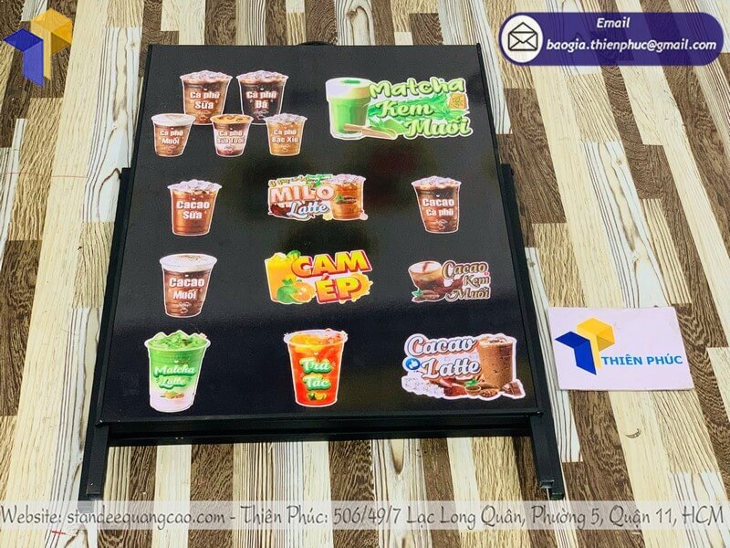 Giá bảng standee quảng cáo 1 mặt in theo yêu cầu minh bạch, hàng chuẩn VAT