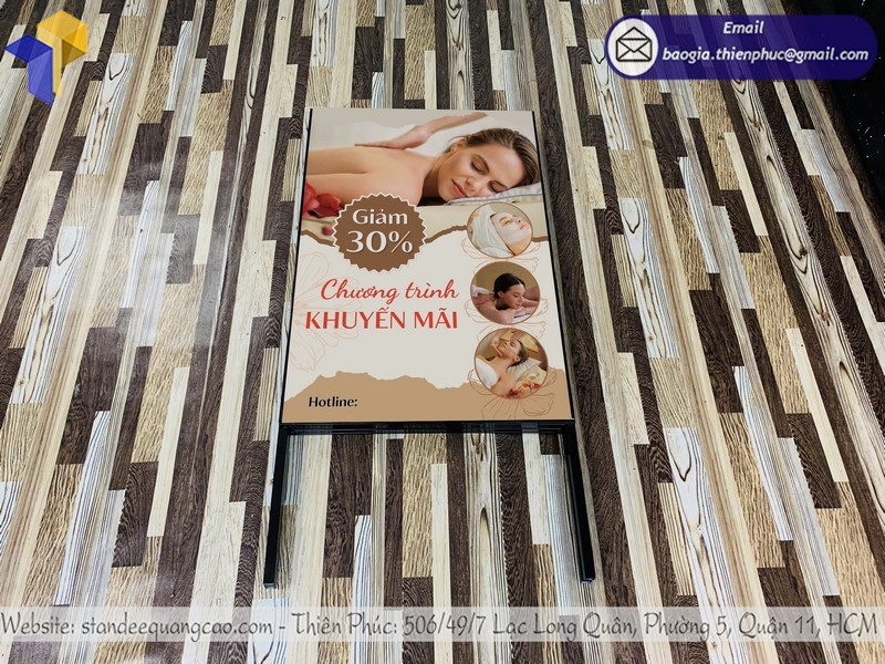 giá standee quảng cáo chữ A 2 mặt gấp gọn tại Đồng Tháp
