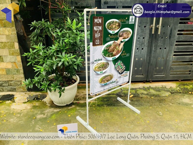 In khung treo banner quảng cáo 2 mặt chất lượng cao, đẹp