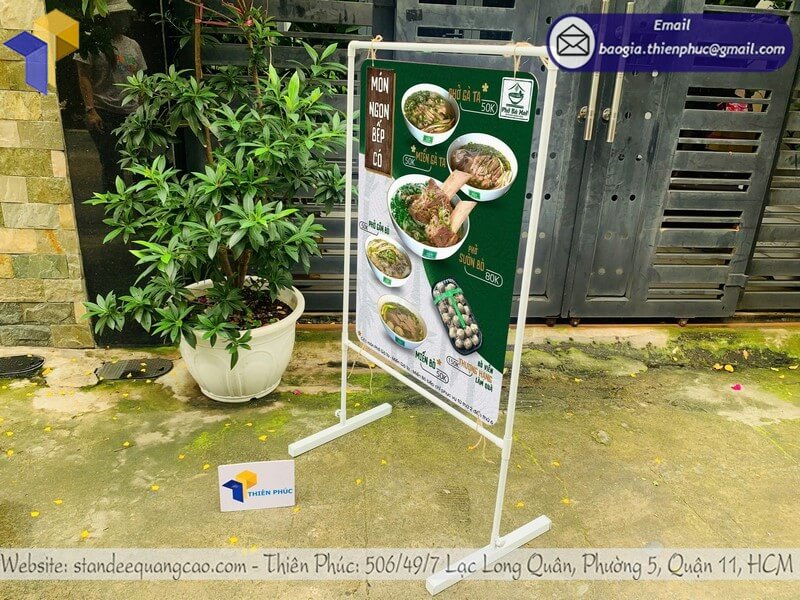 In Khung treo banner quảng cáo 2 mặt giao nhanh, hỗ trợ VAT