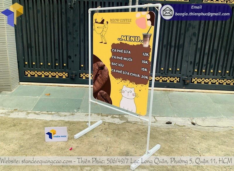 In Khung treo poster 2 mặt bảo vệ poster, bền đẹp, sử dụng lâu