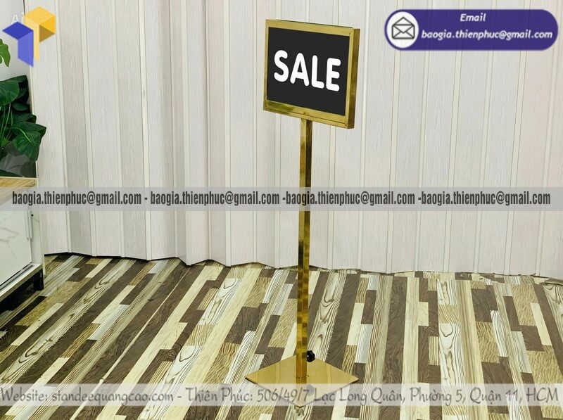 In standee bảng thông tin chỉ dẫn khung sắt 2 mặt thiết kế riêng cho văn phòng định hướng lối đi