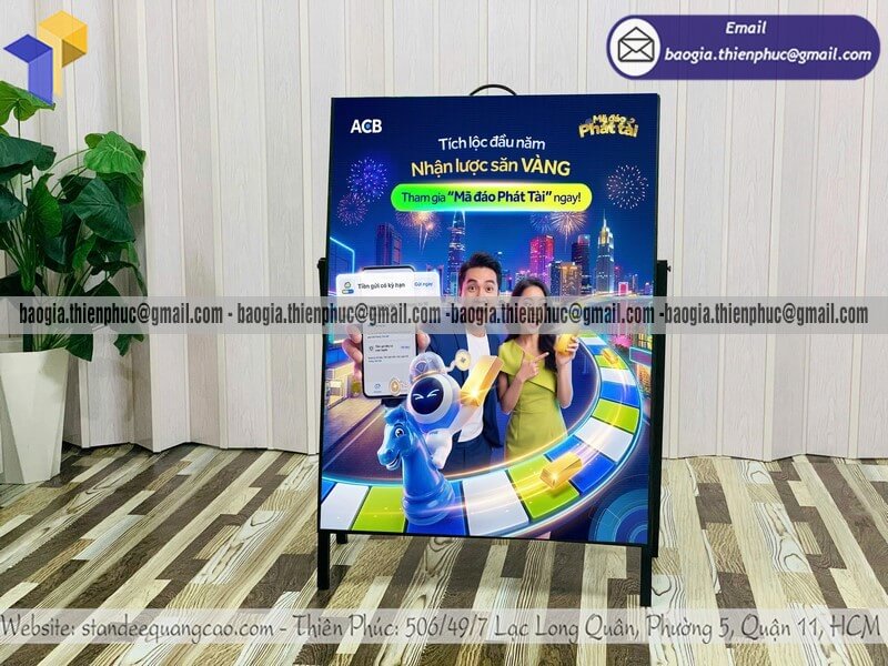 In standee khung sắt 1 mặt quảng cáo theo yêu cầu In standee khung sắt 1 mặt quảng cáo theo yêu cầu