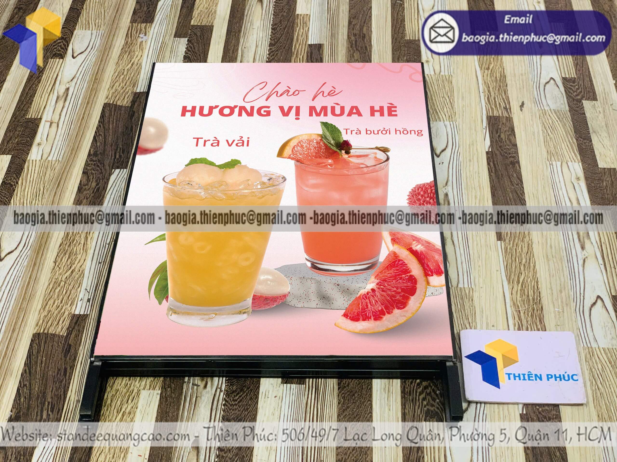 Khung standee A bằng sắt in hình sản phẩm giá rẻ được dân bán hàng online săn đón rần rần